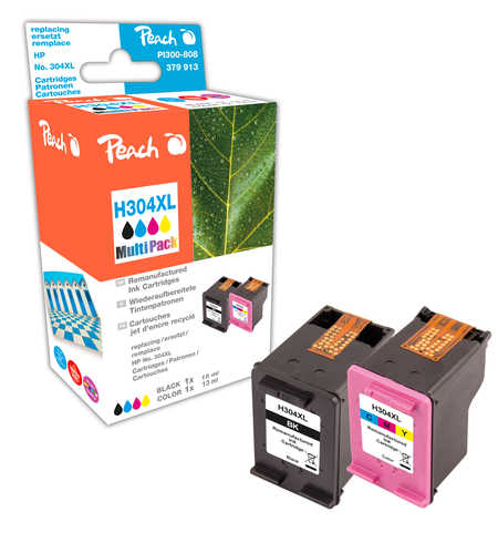 Peach  Multipack compatible avec
ID-Fabricant: No. 304XL, N9K08AE, N9K07AE HP DeskJet 3720