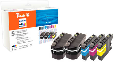 Peach Multipack Plus  compatible avec
ID-Fabricant: LC-22UXL Brother MFCJ 985 DW
