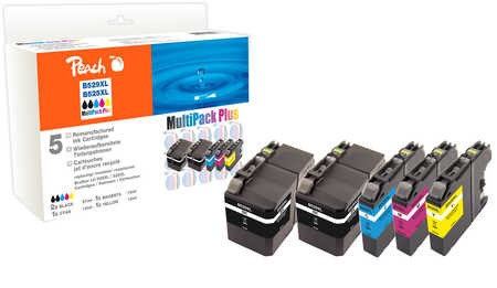 Peach Multipack Plus  compatible avec
ID-Fabricant: LC-529, LC-525XL Brother DCPJ 105