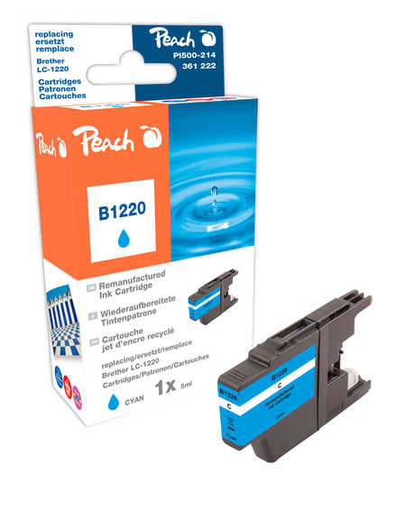 Peach Cartouche d'encre  cyan, compatible avec
ID-Fabricant: LC-1220C Brother MFCJ 430 W