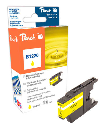 Peach Cartouche d'encre  jaune, compatible avec
ID-Fabricant: LC-1220Y Brother MFCJ 430 W