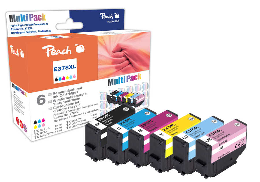 Peach  Multipack compatible avec
ID-Fabricant: T3798, No. 378XL, C13T37984010 Epson Expression Photo XP-8605